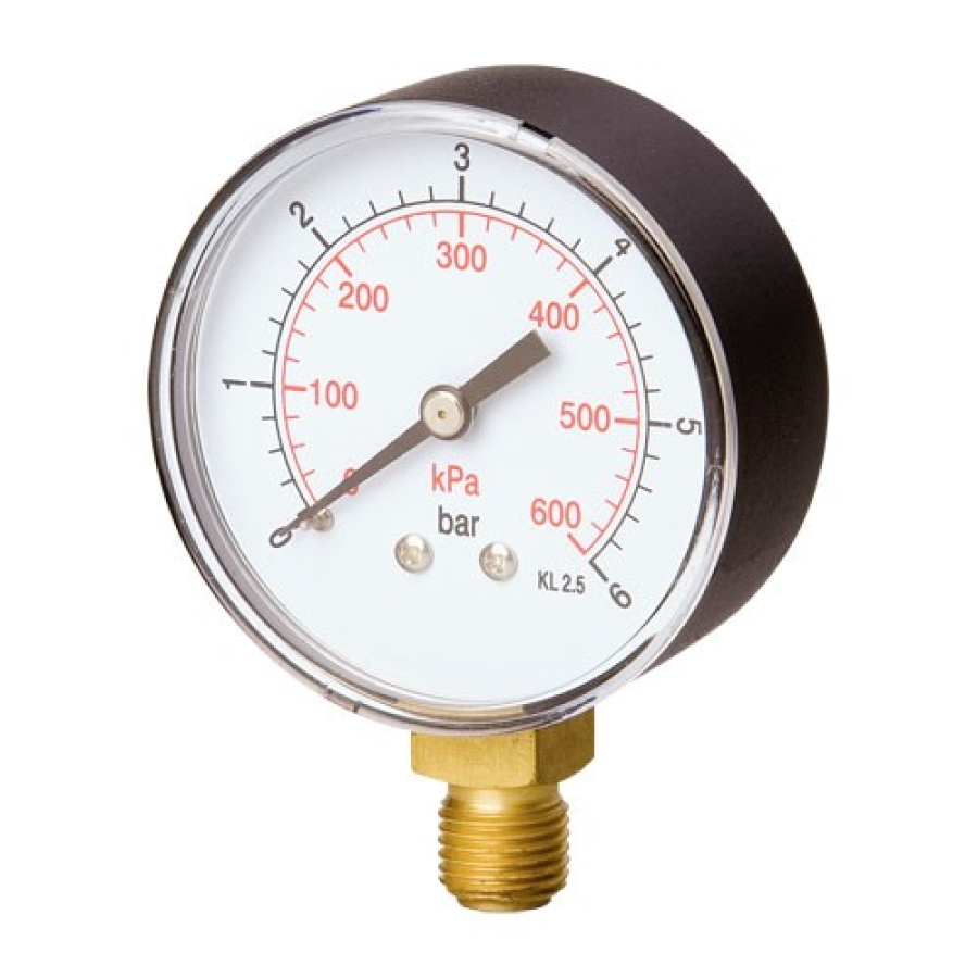 Manometr MS 63 mm M12x1,5 0-1 bar