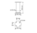 Noha chrom 10COO/100R, 100 mm
