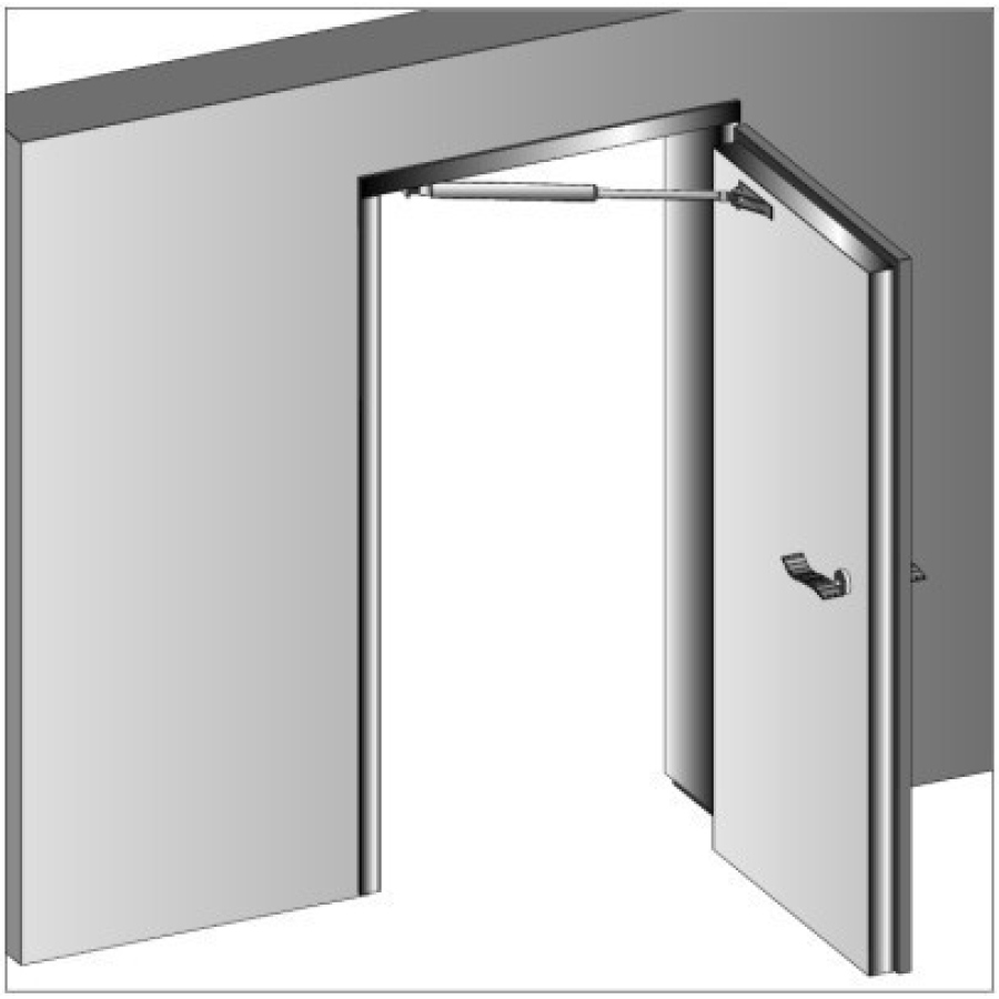 Omezovač otvírání dveří 14-28-400-1/Öl-600-1000-A-A RAL 7016