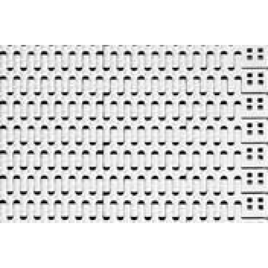 Pás Series 1100 Flush Grid Nub Top Indent, PP bílý 25 mm, š=279 mm, L=10 m