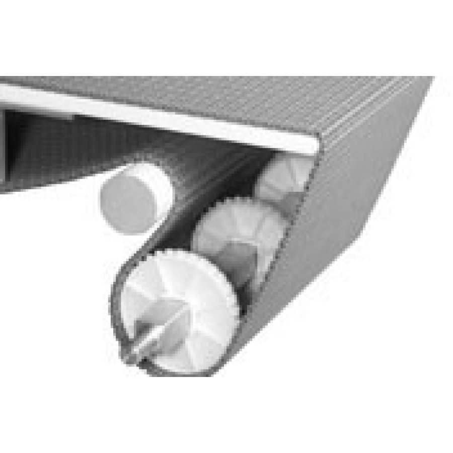 Pás Series 1100 Flush Grid PP bílý, L=4 m š=305 mm