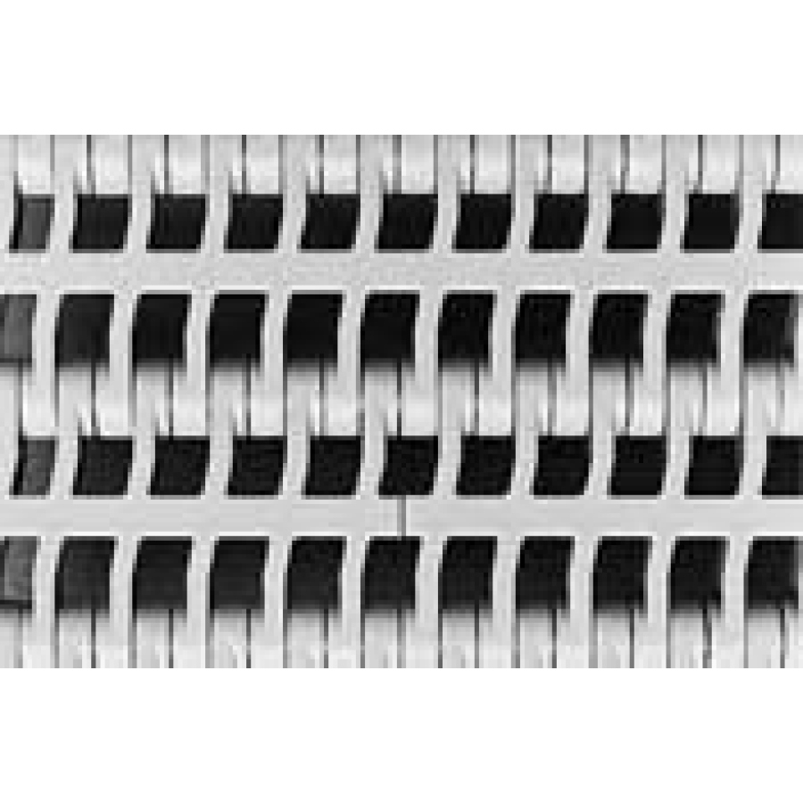Pás S900 Flush Grid PP bílý Š=457 mm L=10m, každých 165 mm 2 pogumované články 51 mm od okrajů