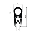 PIRELI-U PVC/EPDM GA1.117 - Profil s kovovou výztuží a horním těs. PVC/EPDM -40/+100°C , plech 1-4 m