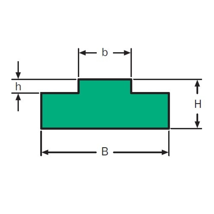 Profil kluzný T1 20x20 08B-1 PE-55 zelený