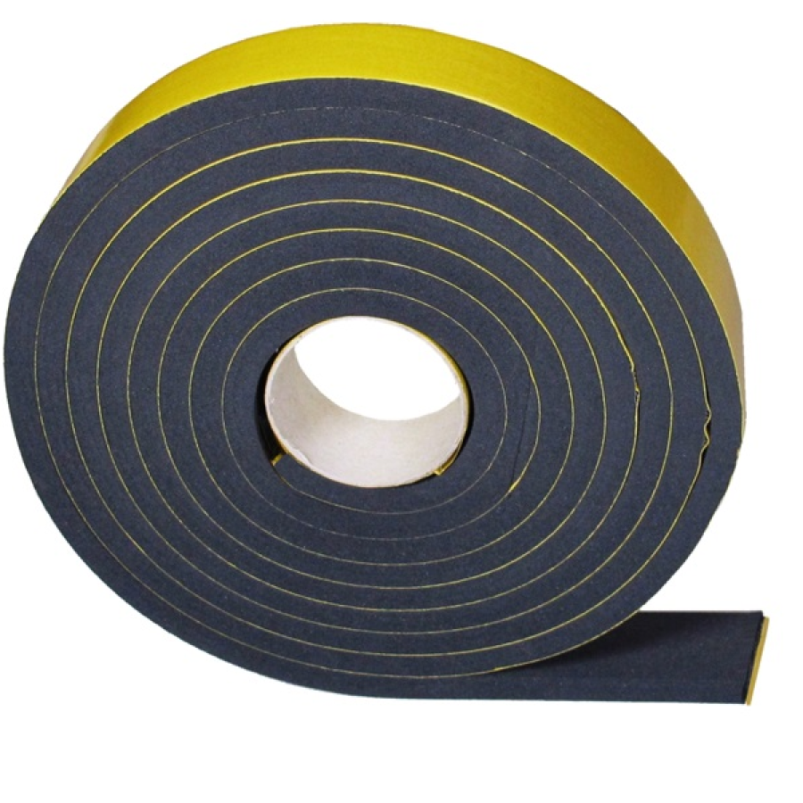 Profil mikroporézní obdélníkový10x12 mm, EPDM, -40°C až +100°C černý samolepící