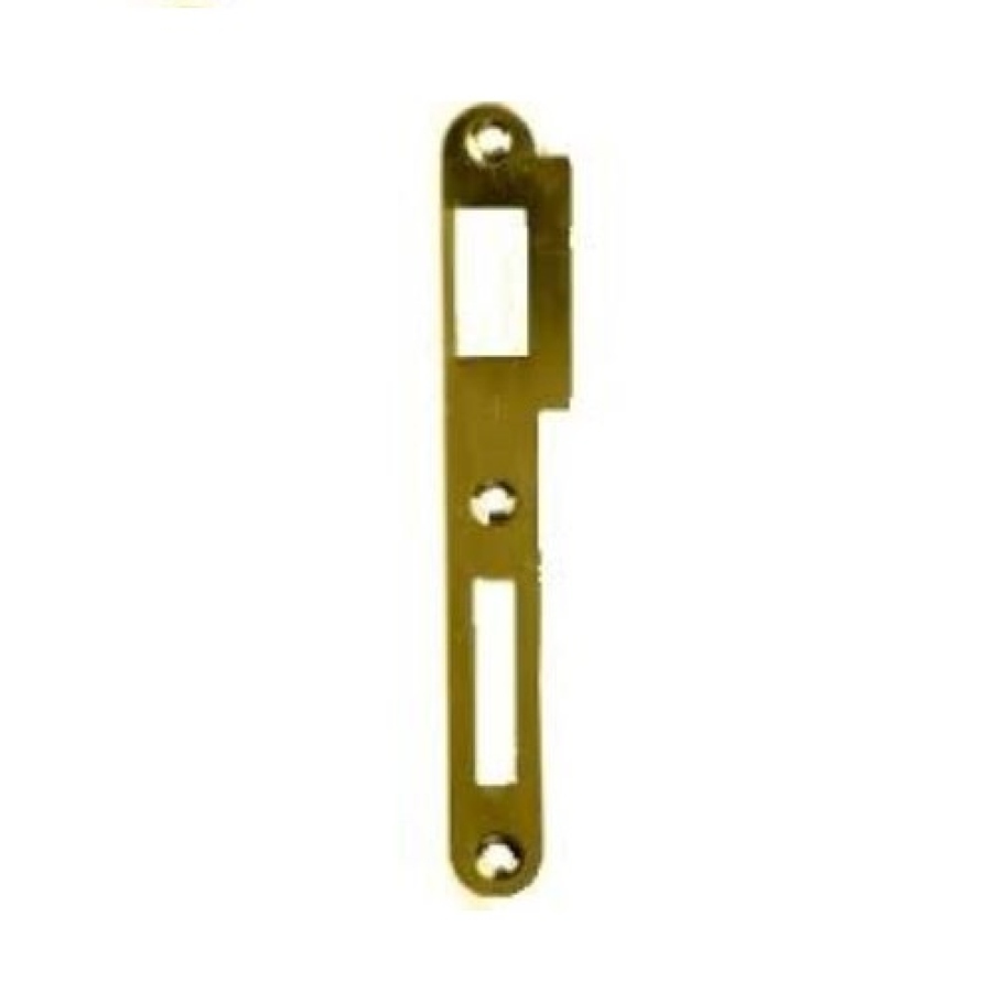Protiplech dveřní K 182 Levý, pro zámek s roztečí 72 mm, žlutý zinek