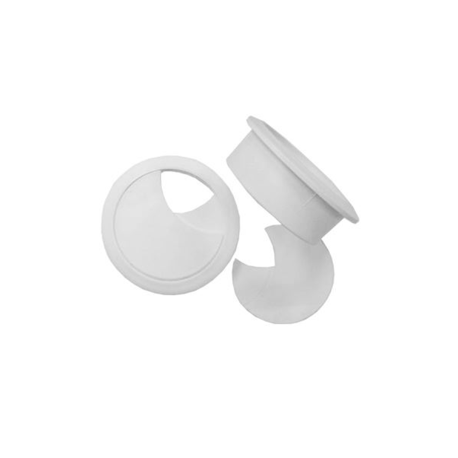 Průchodka na kabel plast 60 mm, bílá