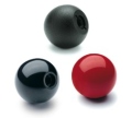 Rukojeť kulová DIN 319-KU-32-M10-C-RT červená