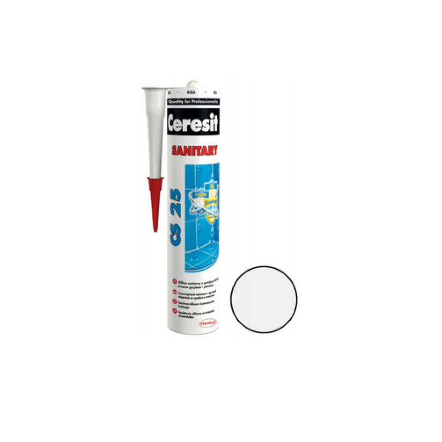 Silikon Sanitary Ceresit CS25 280ml, bílý