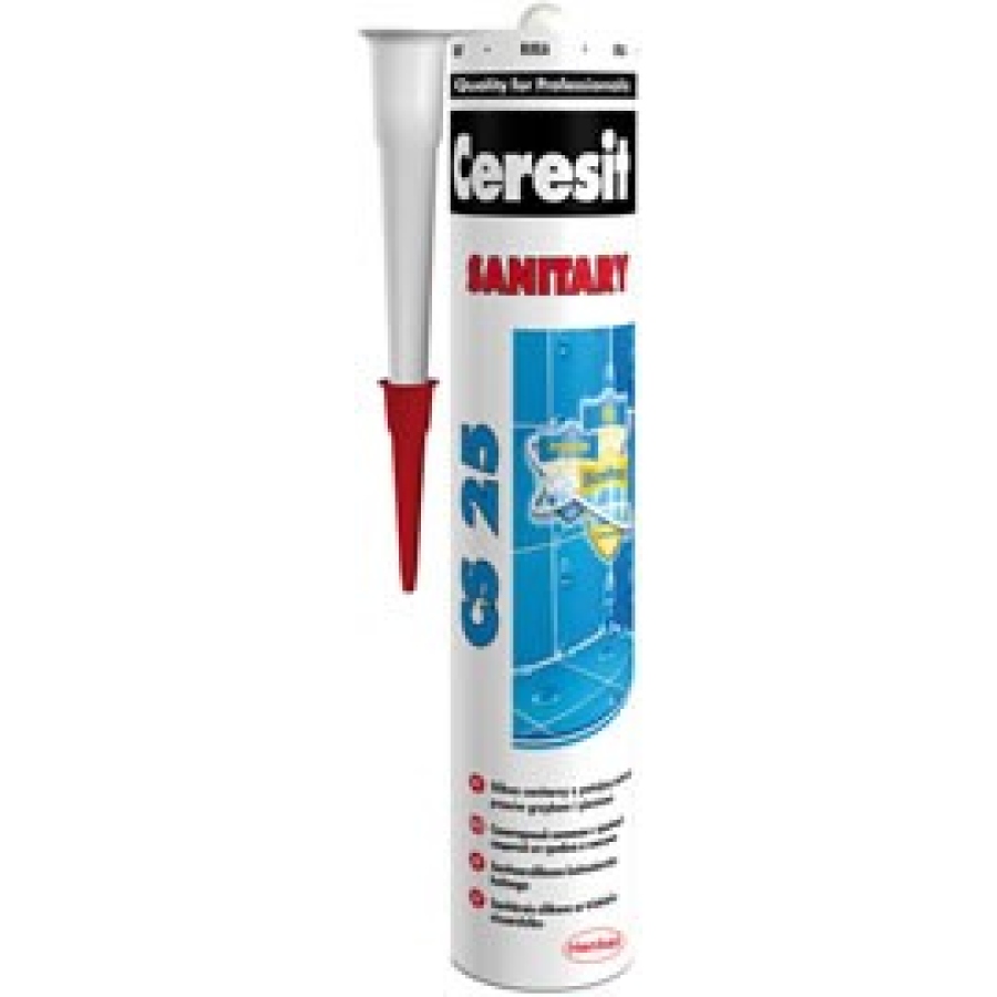Silikon Sanitary Ceresit CS25 280ml, transparentní