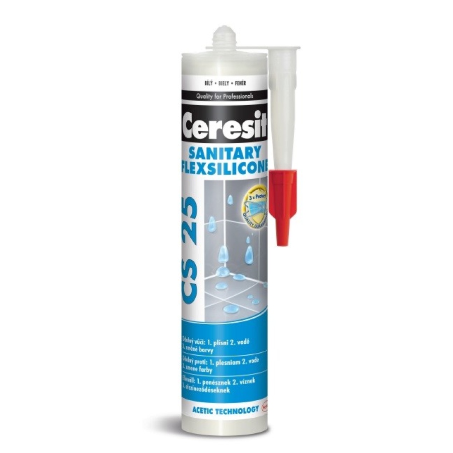 Silikon Sanitary Ceresit CS25 280ml, transparentní
