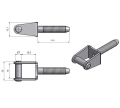 Skoba okenní k zašroubování M8x34,5 zinek žlutý