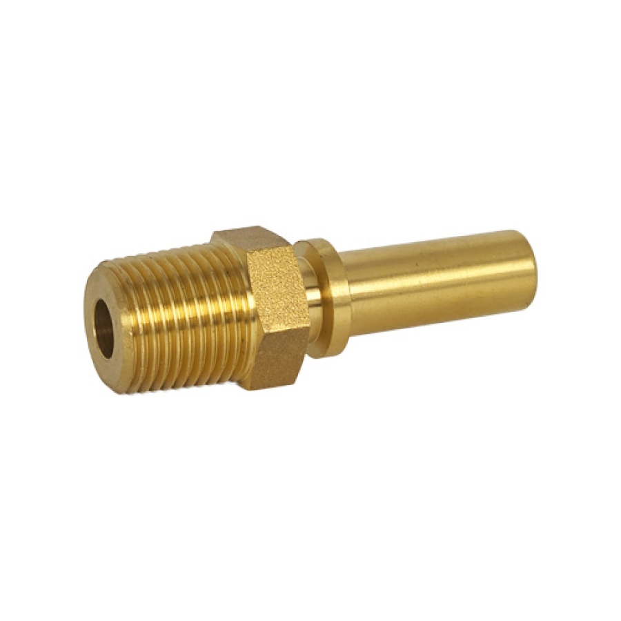 Šroubení DIN2817, mosaz NPT 1/2x13 mm EN 14420-5 (dříve DIN 2817)