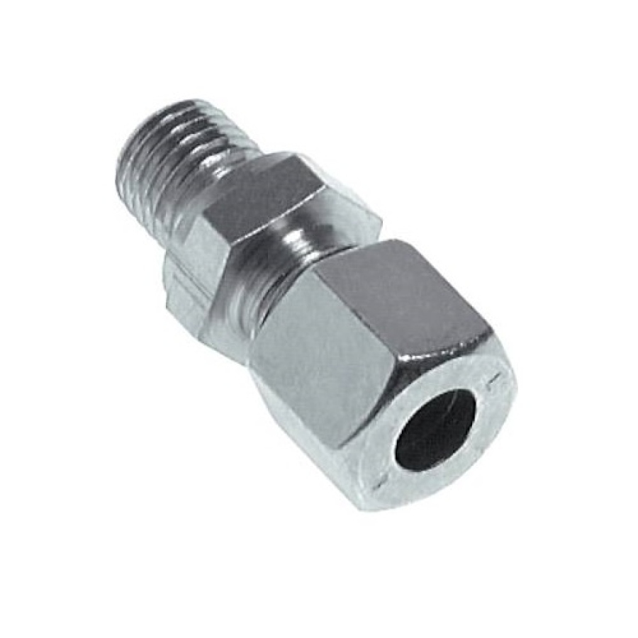 Šroubení přímé se zářezným kroužkem M10x1 kónický - 8 LL ( M12x1,5 ) ocel pozink