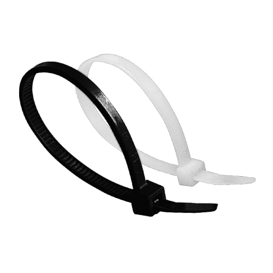 Stahovací páska 2,5x98 mm bílá PA 6.6 - 100 ks