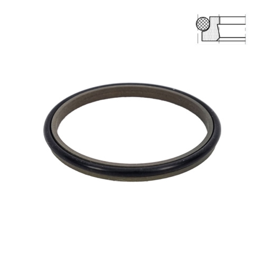 Stírací kroužek AD60 10x14,8/3,7 PTFE/NBR DIN