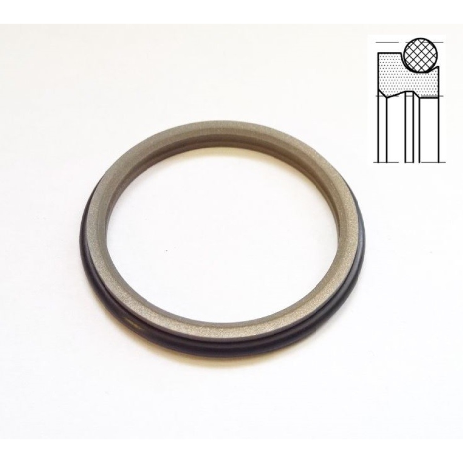 Stírací kroužek AD61 75x87,2/8,1 PTFE/NBR DIN