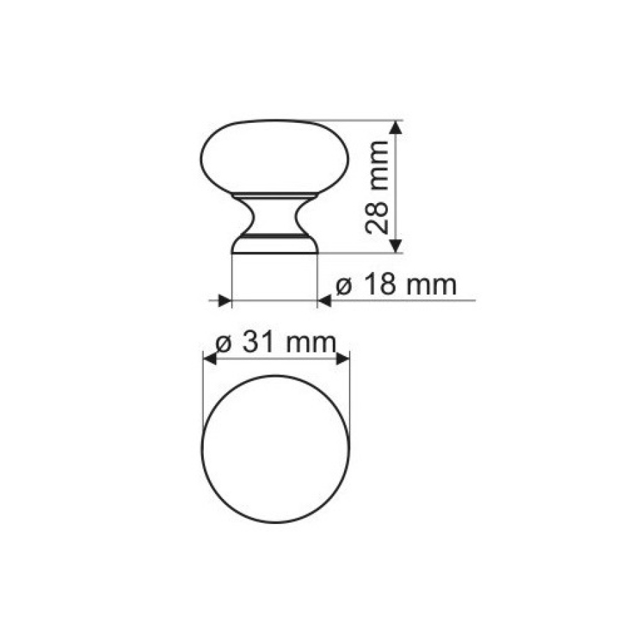 Úchytka knopka satin 1301-DOPRODEJ