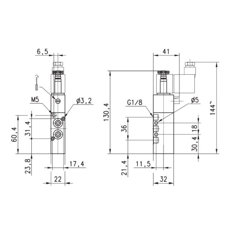 Ventil 5/2 358-015-02 G1/8