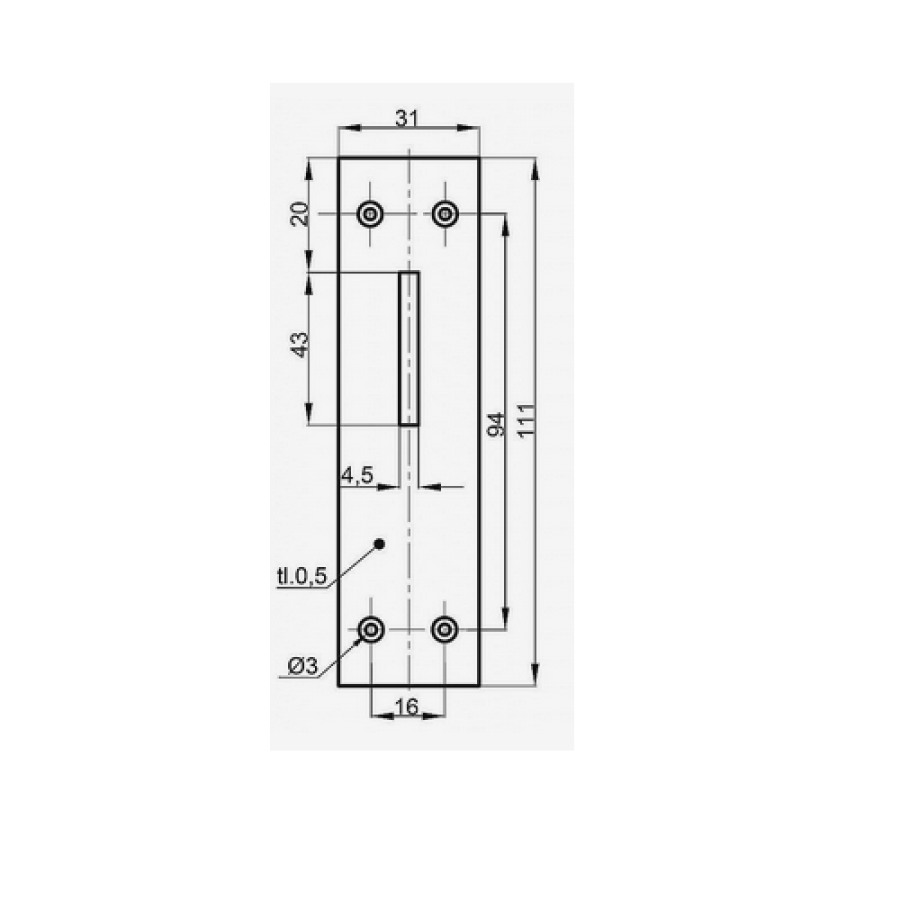 Záskočka okenní bílý zinek s krytem
