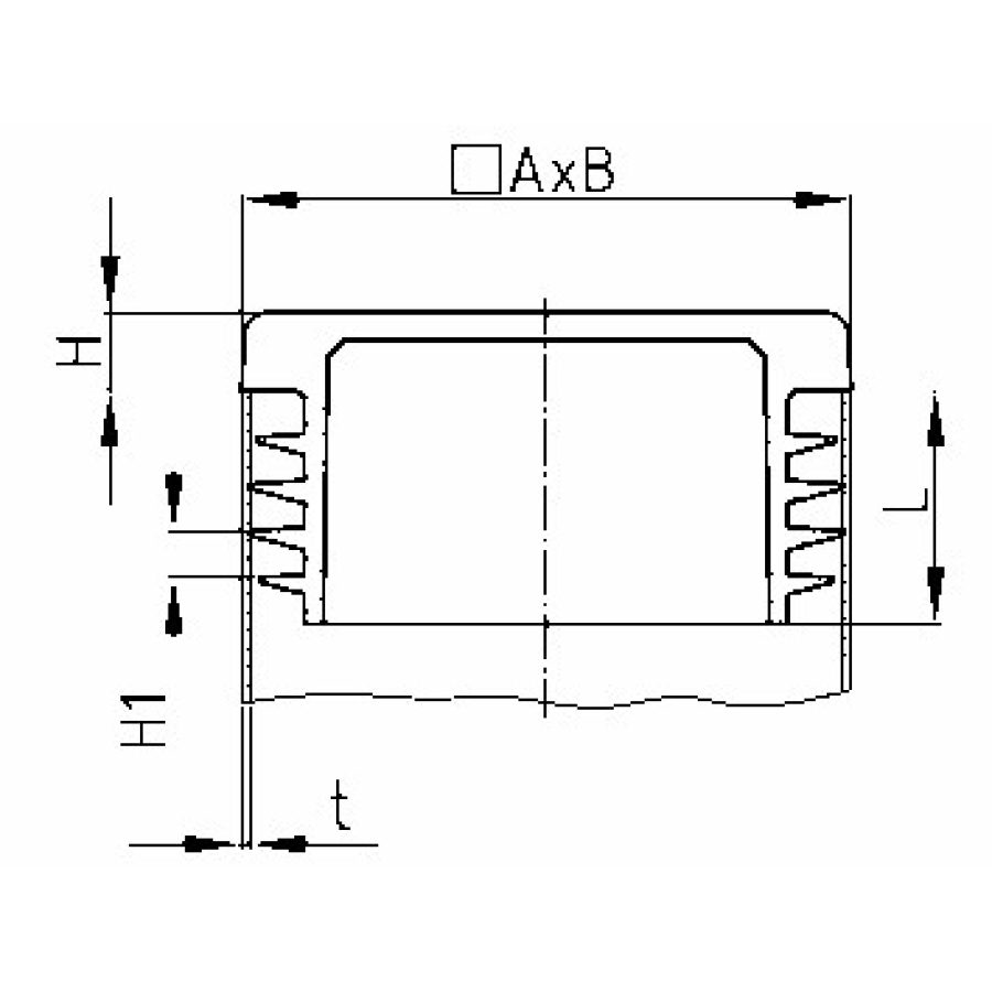Záslepka 20x15x1-2 mm, černá