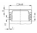 Záslepka 20x15x1-2 mm, černá