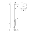 Zástrč dveřní 250 mm žlutý zinek