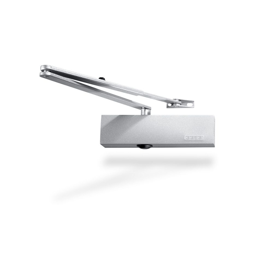 Zavírač dveří GEZE TS 2000 NV BC, obyčejné ramínko, stříbrný, 80kg